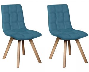 Pair of Carlton Furniture in Dolomite Dining Chairs in Teal | Shackletons
