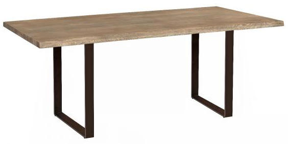 Carlton Furniture - Modena 150cm U-Leg Grey Oiled Dining Table