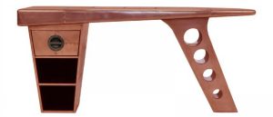 Carlton Furniture Aviator Half Wing Desk Copper | Shackletons