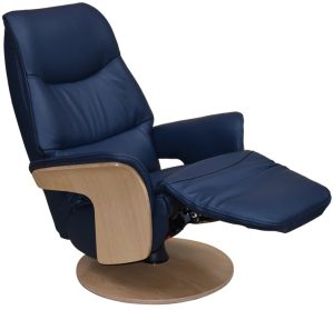 Ivie Swivel Chair in Navy | Shackletons