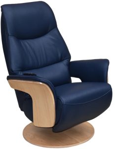 Ivie Swivel Chair in Navy | Shackletons