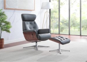 Norma Swivel Chair in Charcoal | Shackletons