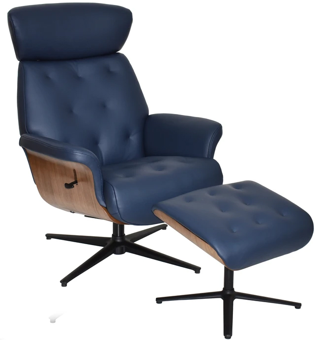 Norma Swivel Chair in Navy