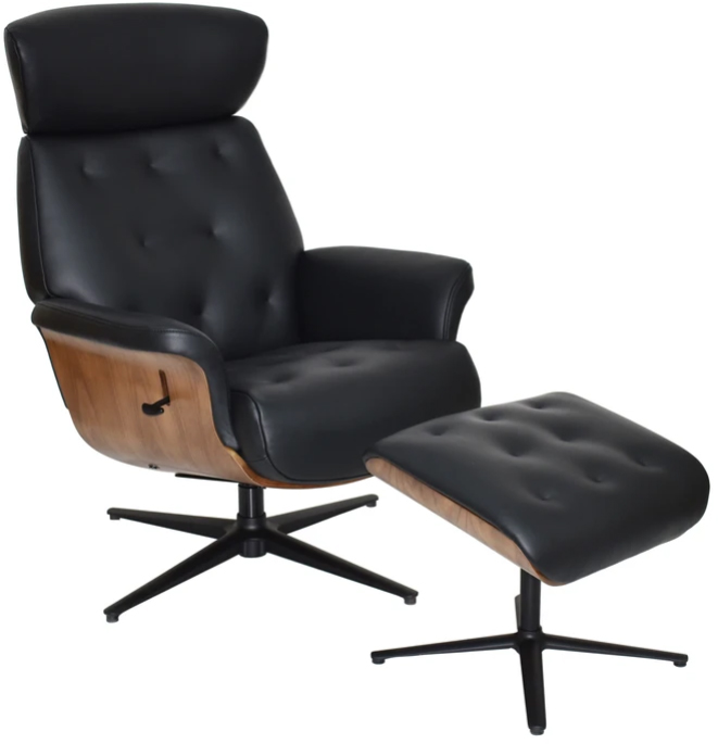 Norma Swivel Chair in Black