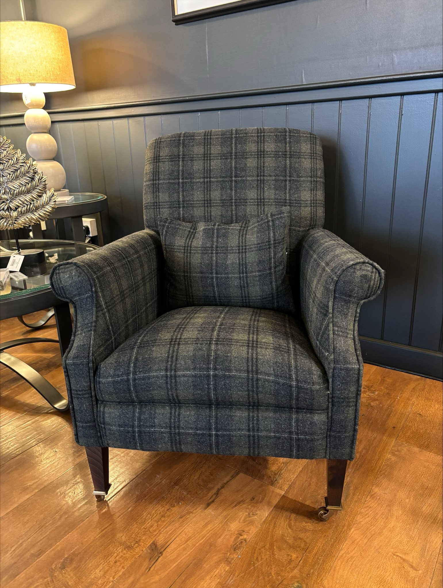 Tweed armchair on sale sale