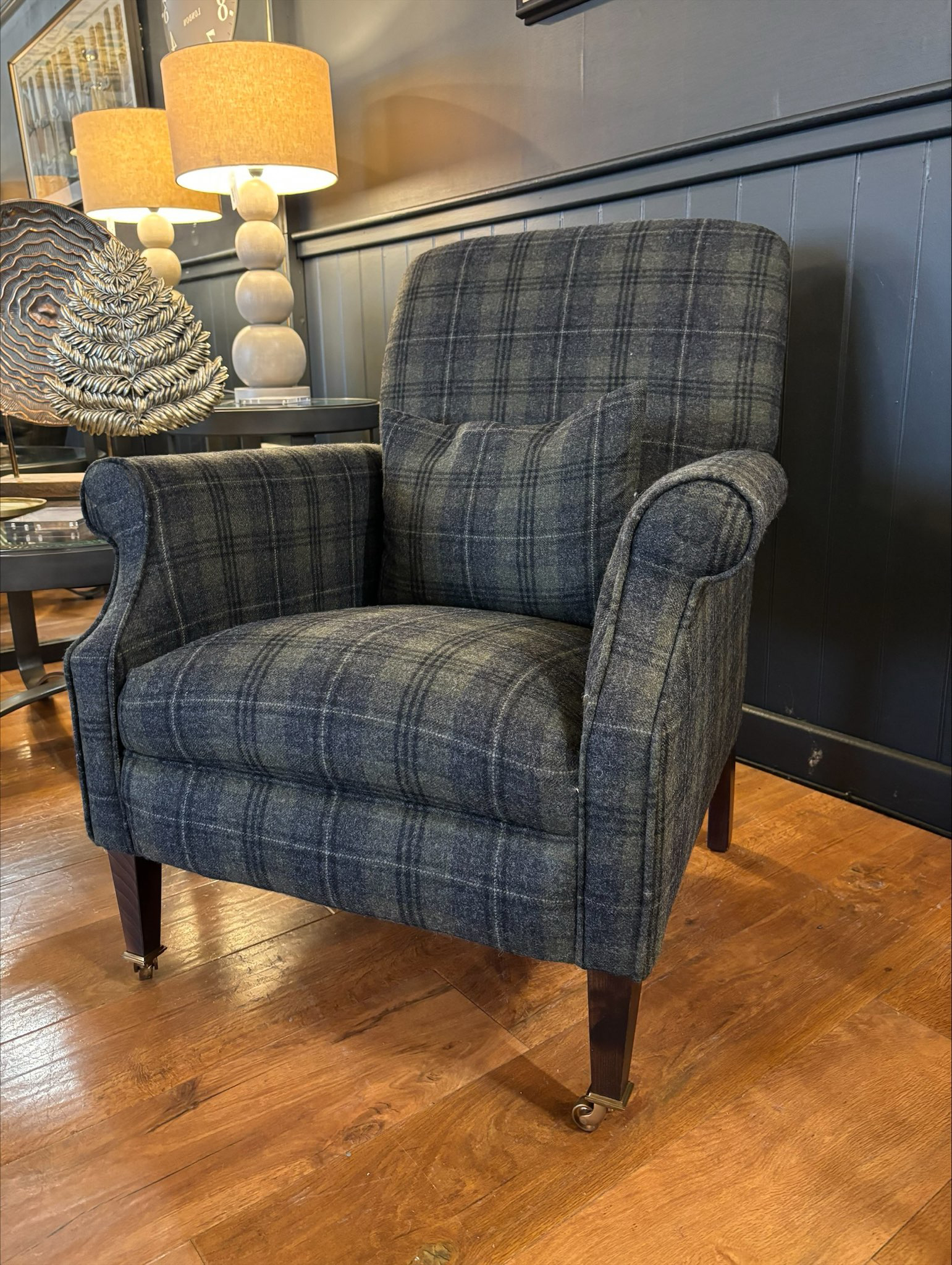 Tetrad Bowmore Chair in Cairngorn Harris Tweed