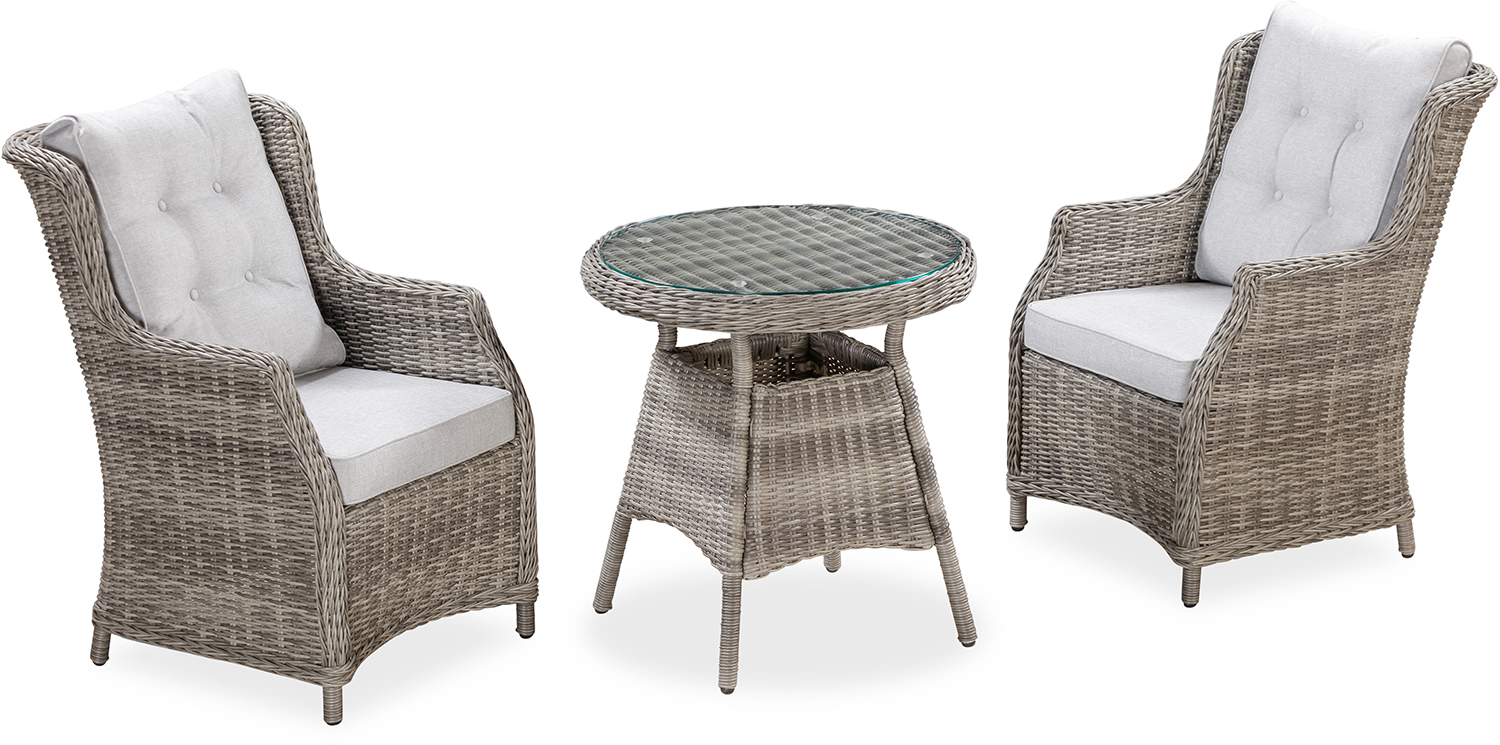 Tom Chambers Capri Bistro Set in Pewter | Shackletons