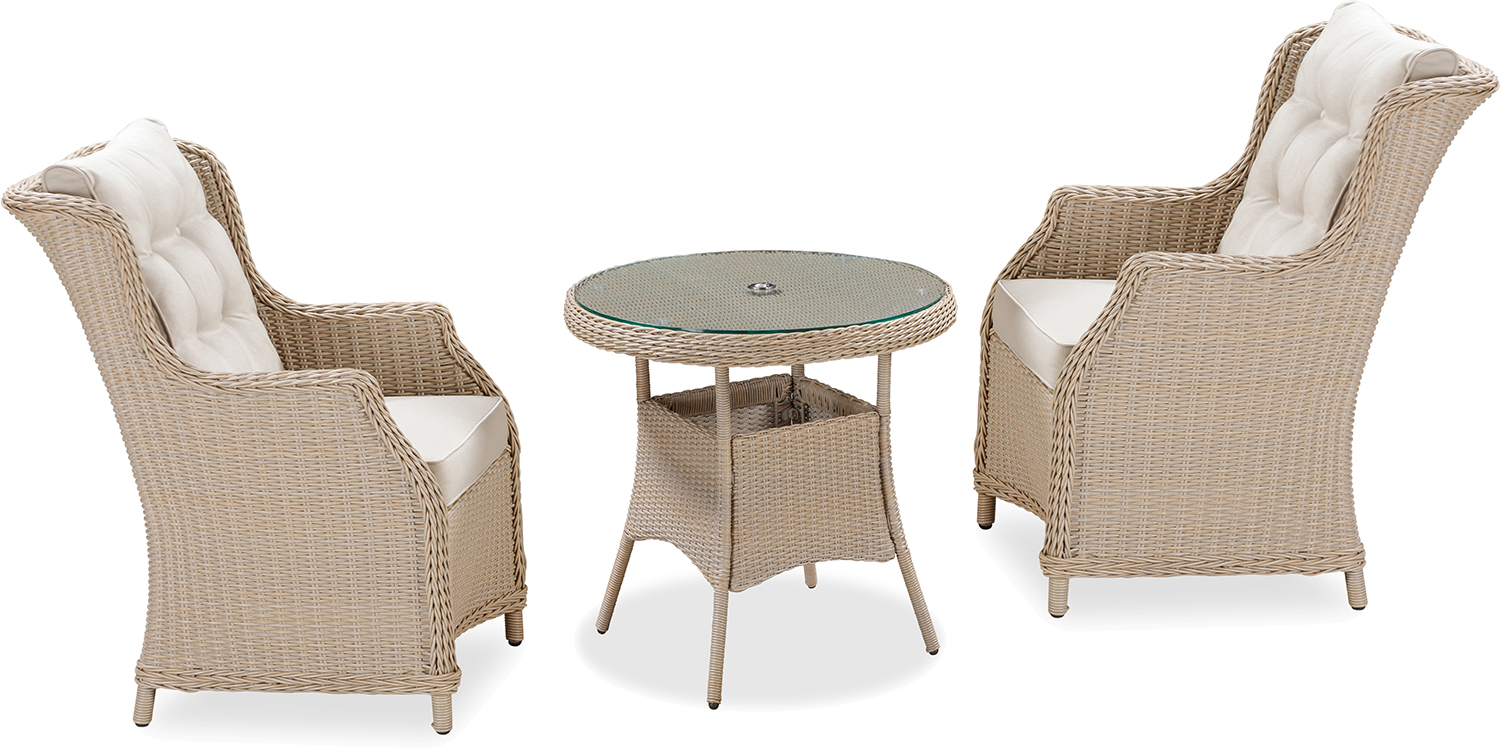 Tom Chambers Capri Bistro Set in Biscuit | Shackletons