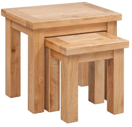 Tuscany Natural Oak Nest of 2 Tables