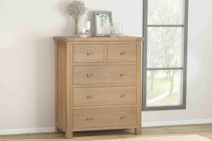 Foxington 2 Over 3 Chest Natural Oak | Shackletons