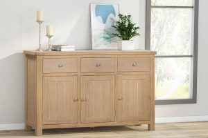 Foxington 3 Door Sideboard   Natural Oak | Shackletons