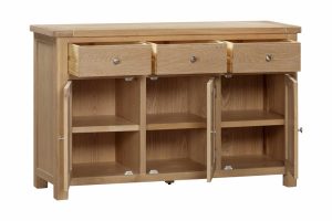 Foxington 3 Door Sideboard Natural Oak | Shackletons