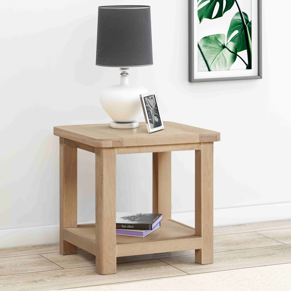 Foxington Lamp Table - Natural Oak