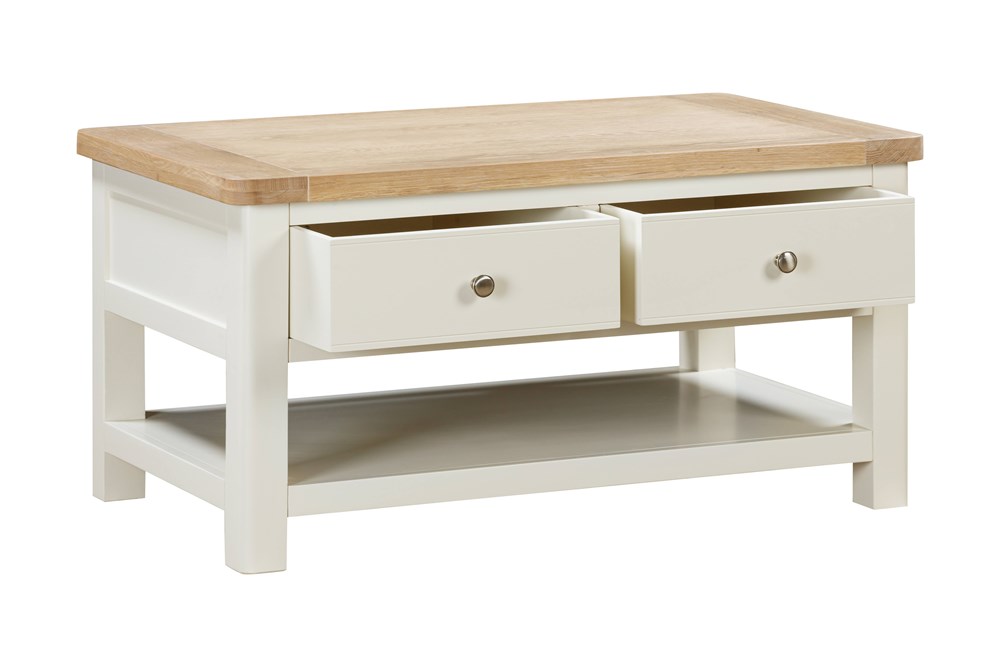 Foxington Coffee Table with 2 Drawers - OWP Painted