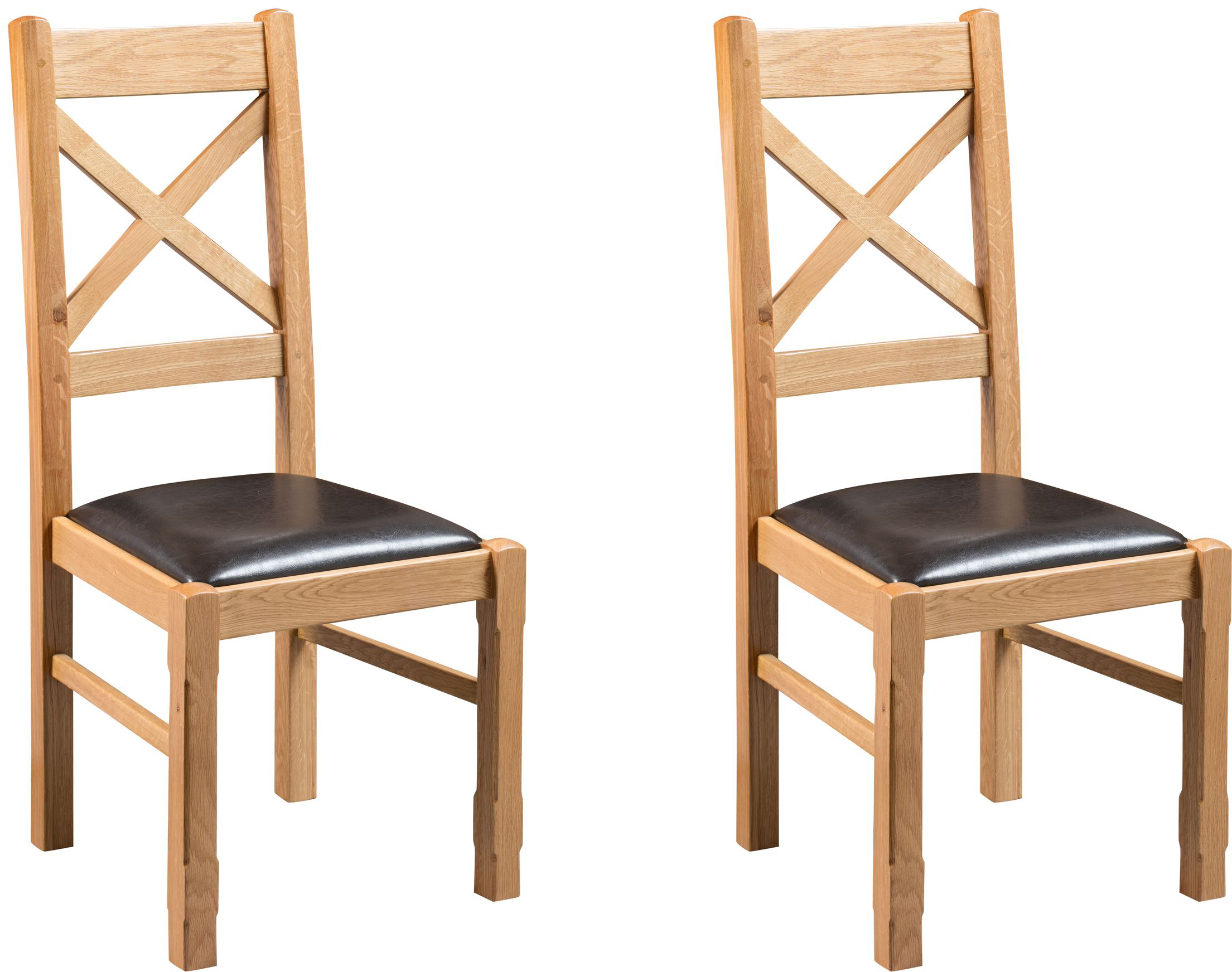 Pair of Papaya Trading Cross Back Dining Chairs