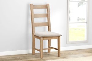 Pair of Papaya Trading Foxington Ladder Back Dining Chairs in Natural | Shackletons