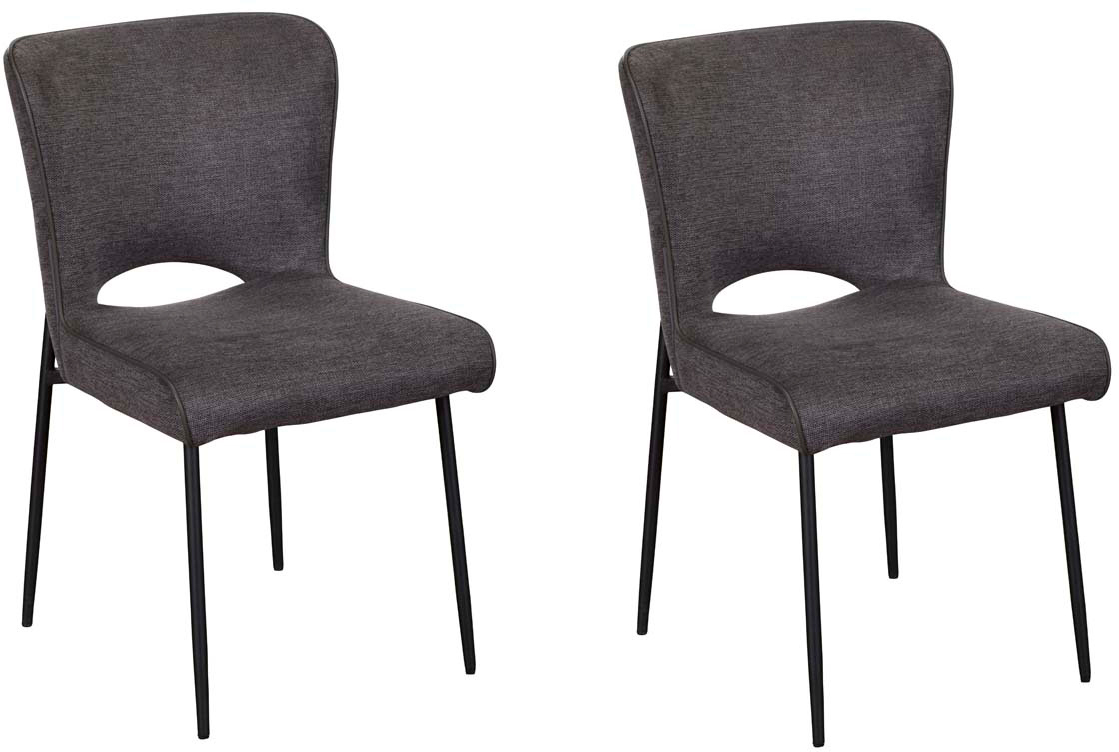 Pair of Baker Maya Dining Chairs - Dark Grey