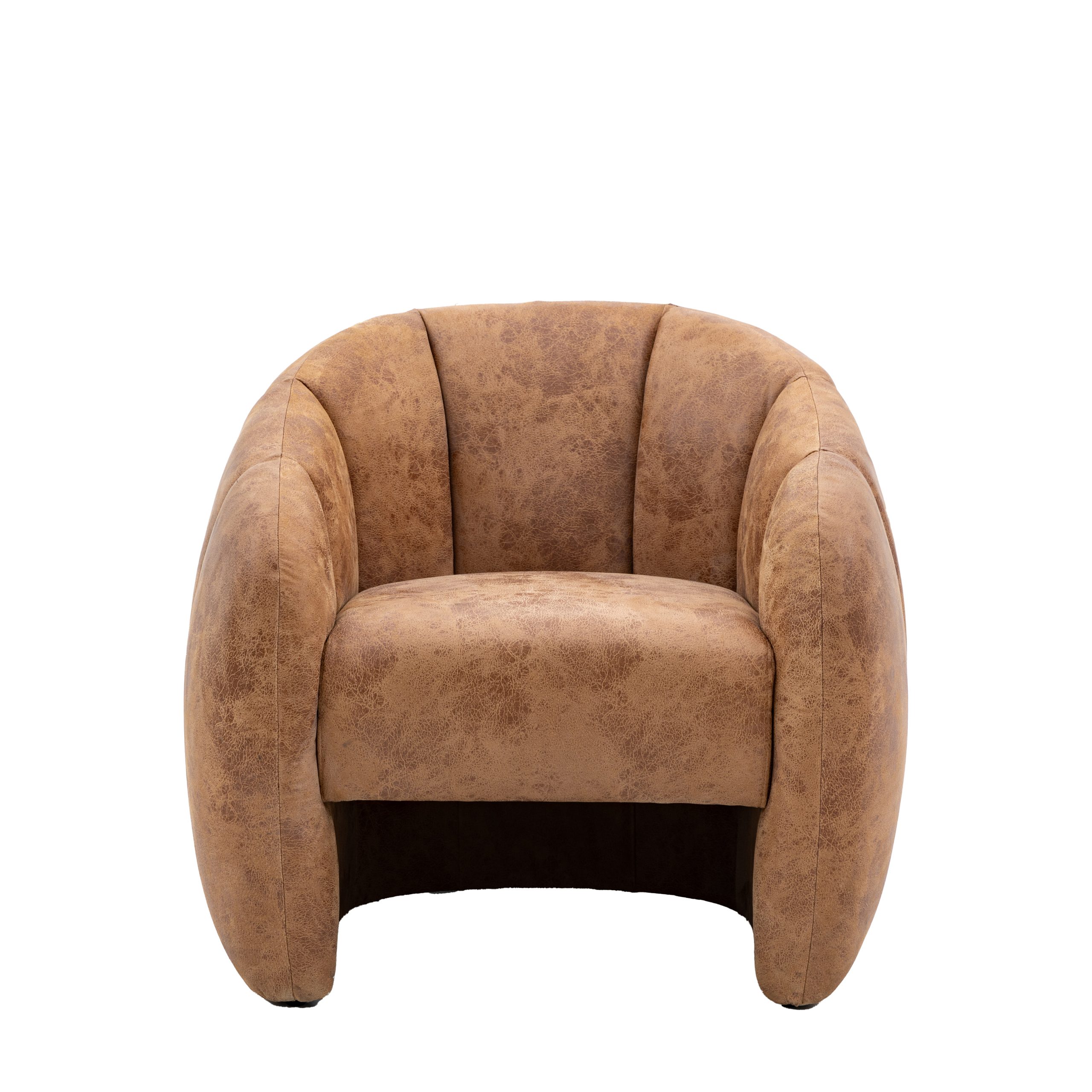 Gallery Direct Atella Tub Chair Antique Tan Leather