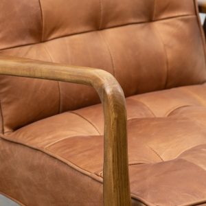 Gallery Direct Humber Armchair Vintage Brown Leather | Shackletons