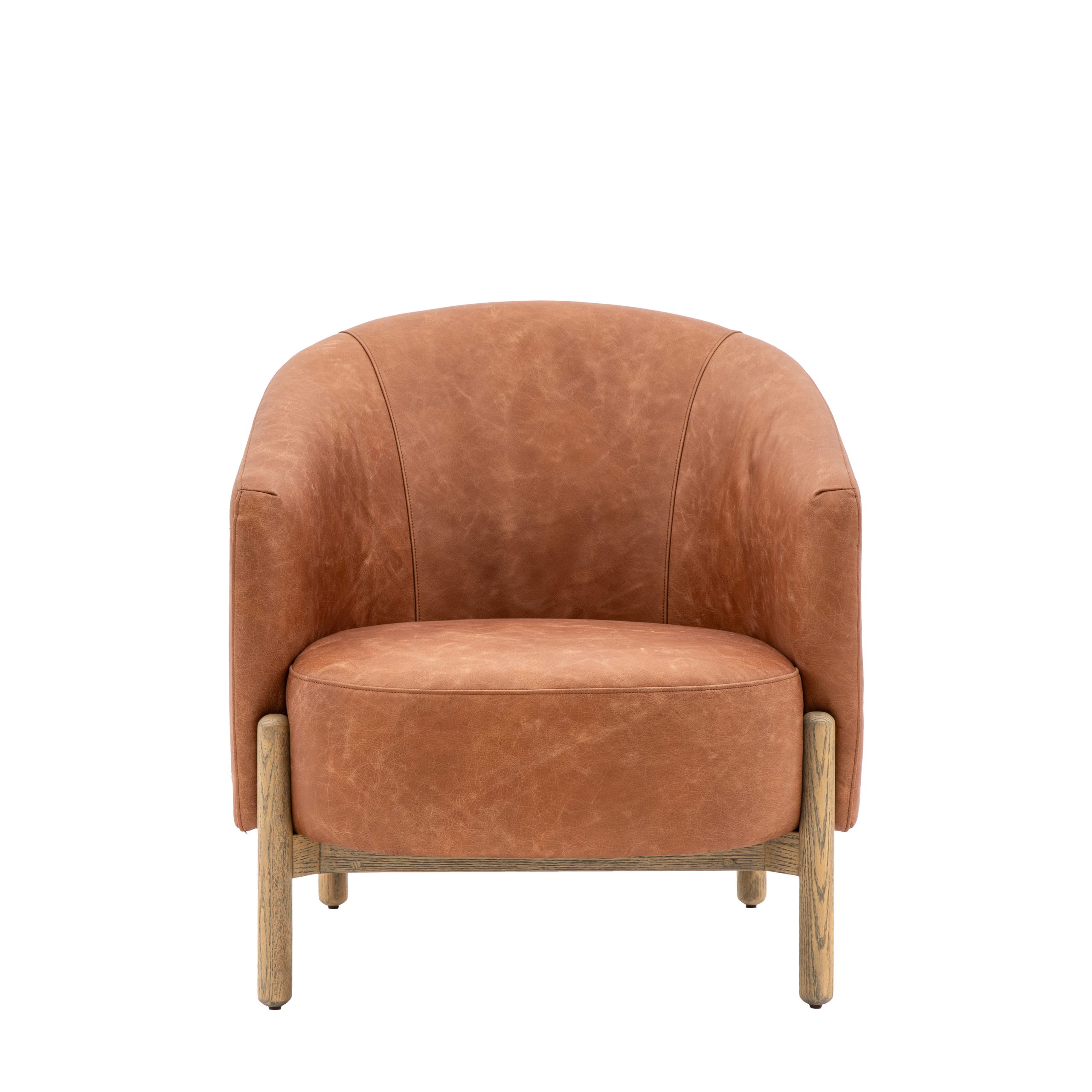 Gallery Direct Tindon Armchair Vintage Brown Leather