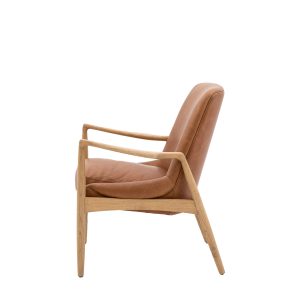 Gallery Direct Carrera Armchair Brown Leather | Shackletons
