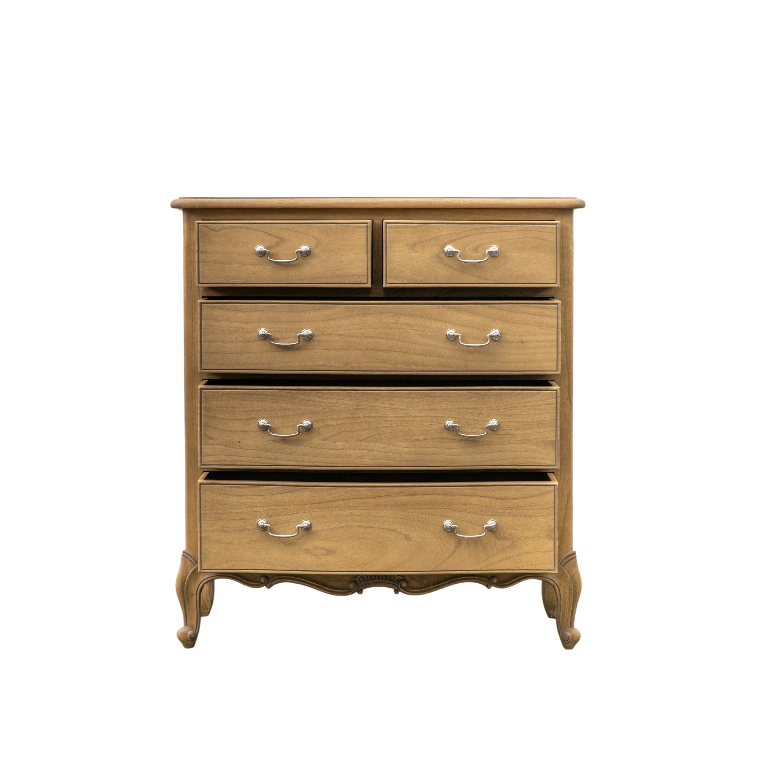 Gallery Direct Chic 5 Drawer Chest Weathered
