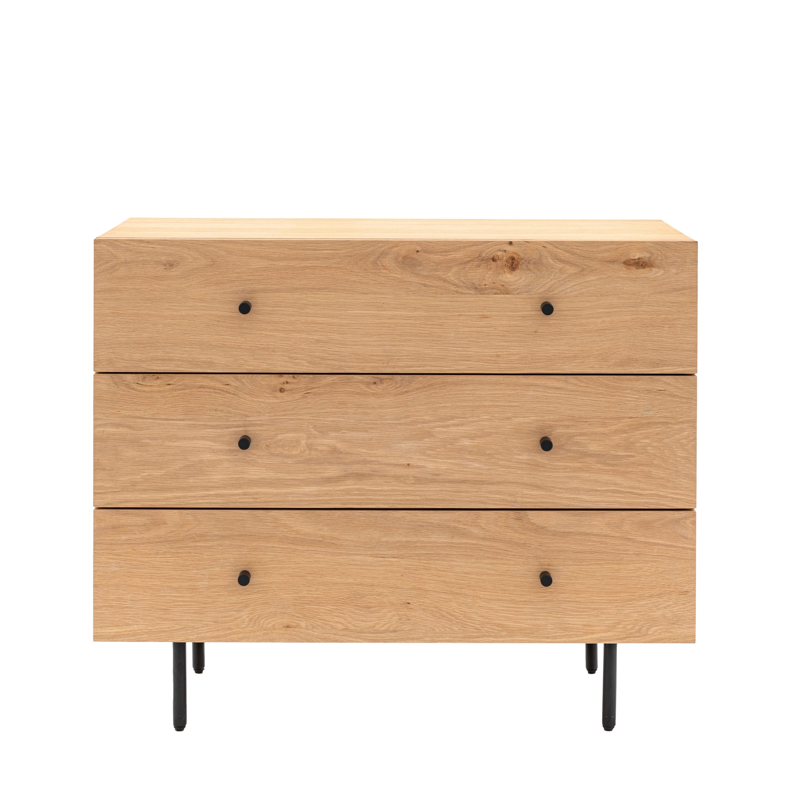 Gallery Direct Ashdown 3 Drawer Chest Natural