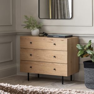 Gallery Direct Ashdown 3 Drawer Chest Natural | Shackletons