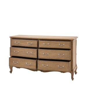 Gallery Direct Chic 6 Drawer Chest Weathered | Shackletons