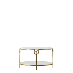 Gallery Direct Weston Coffee Table White Marble | Shackletons