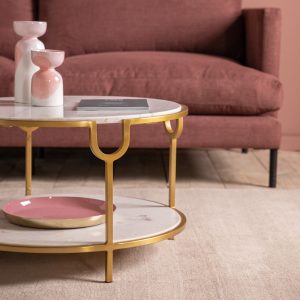 Gallery Direct Weston Coffee Table White Marble | Shackletons