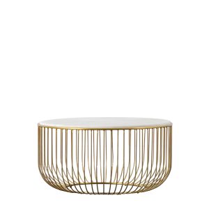 Gallery Direct Riley Coffee Table Gold | Shackletons