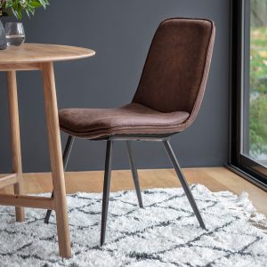 Gallery Direct Newton Chair Brown Set of 2 | Shackletons