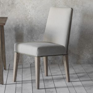Gallery Direct Rex Dining Chair Cement Linen Set of 2 | Shackletons