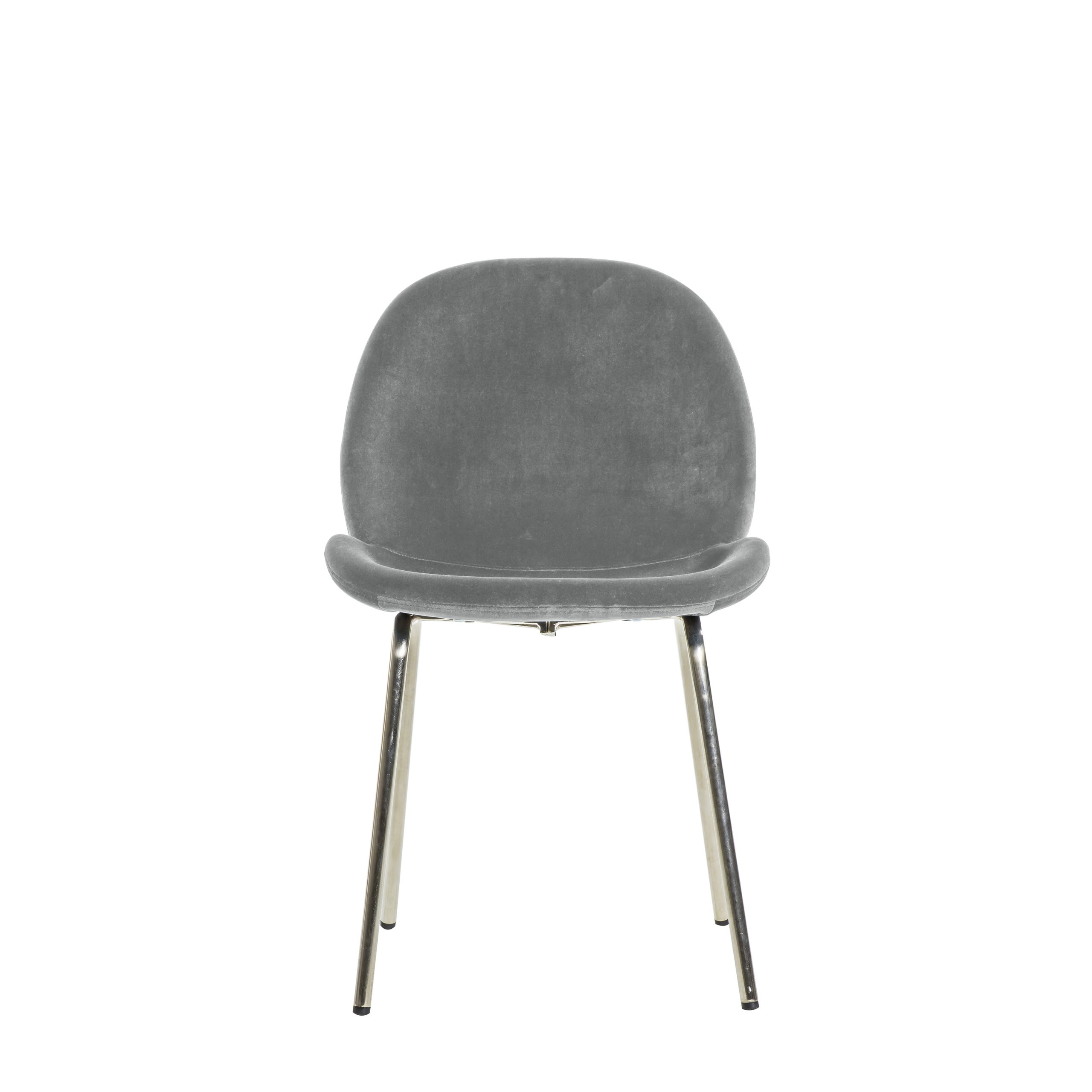 Gallery Direct Flanagan Chair Light Grey Velvet (Set of 2)