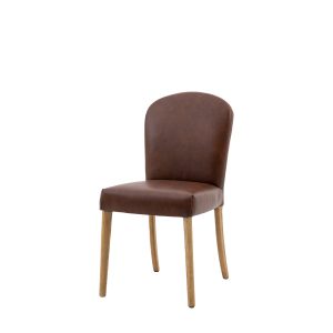 Gallery Direct Hinton Dining Chair Brn Leath Set of 2 | Shackletons