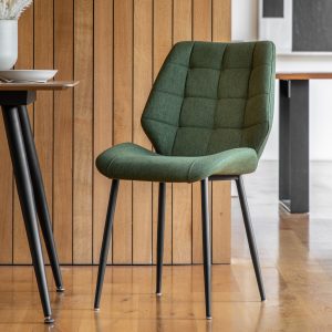 Gallery Direct Manford Dining Chair Bottle Green Set of 2 | Shackletons