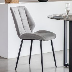 Gallery Direct Manford Dining Chair Light Grey Set of 2 | Shackletons