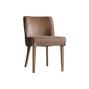 Gallery Direct Tarnby Chair Brown Leather Set of 2 | Shackletons