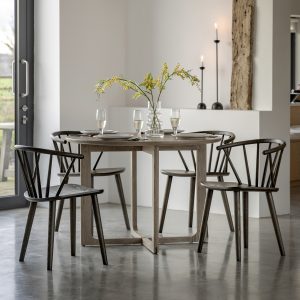 Gallery Direct Craft Round Dining Table Smoked | Shackletons