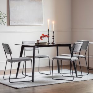 Gallery Direct Blair Rectangle Dining Table Black | Shackletons