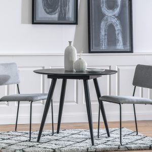 Gallery Direct Astley Round Dining Table Black | Shackletons