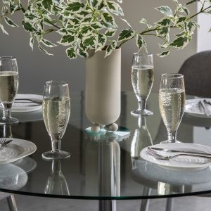 Gallery Direct Fielding Dining Table Clear Glass | Shackletons