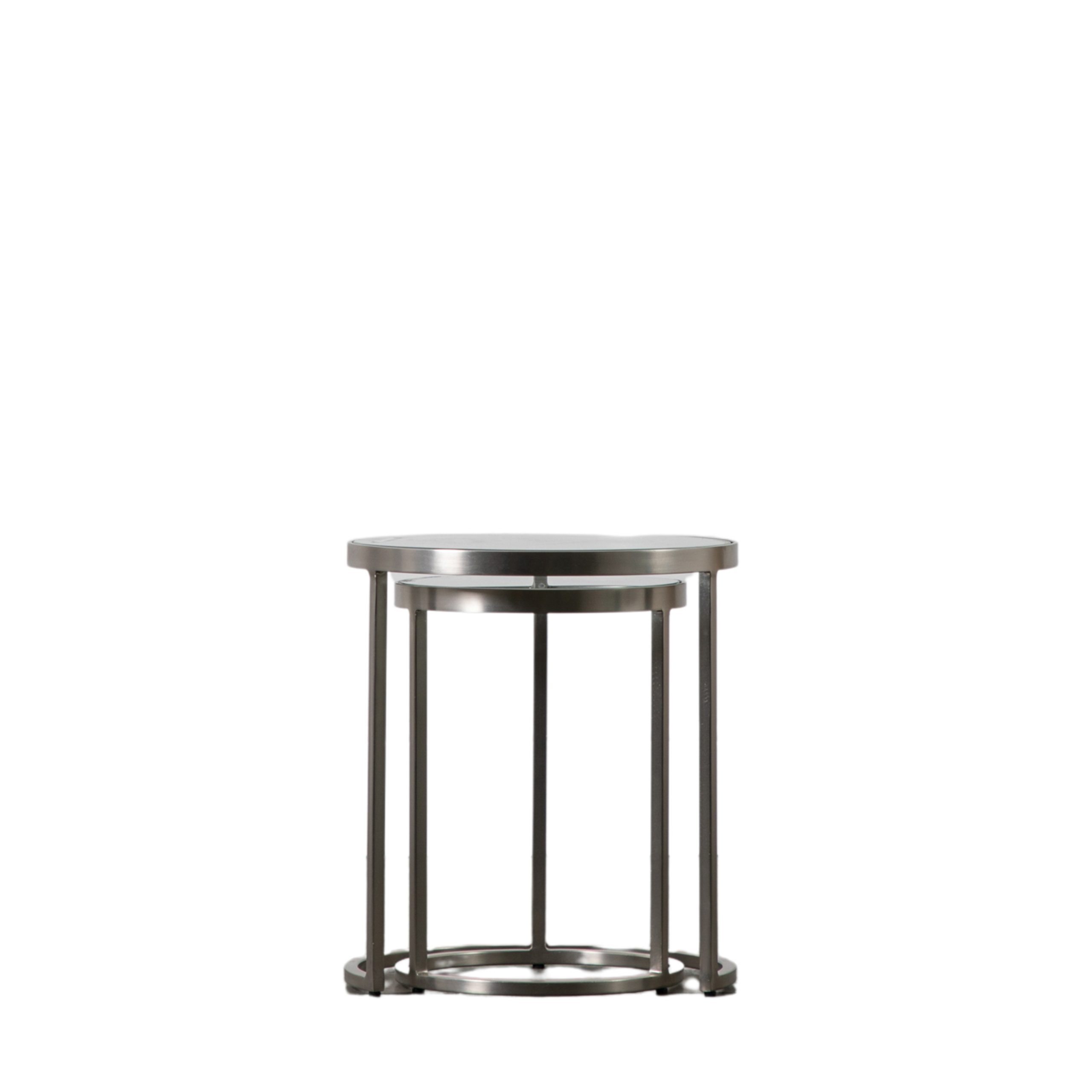 Gallery Direct Rowe Nest of Two Tables Silver