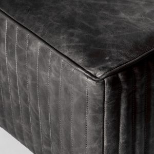 Gallery Direct Barham Slab Black Leather | Shackletons