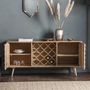 Gallery Direct Tuscany Wine Sideboard Burnt Wax | Shackletons