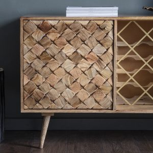 Gallery Direct Tuscany Wine Sideboard Burnt Wax | Shackletons