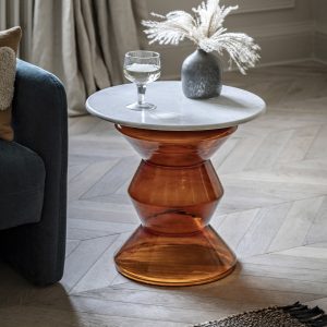 Gallery Direct Turin Side Table Orange | Shackletons