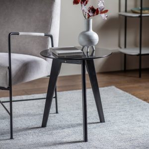 Gallery Direct Blair Round Side Table Black | Shackletons