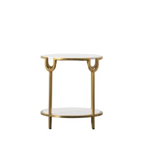 Gallery Direct Weston Side Table White Marble | Shackletons